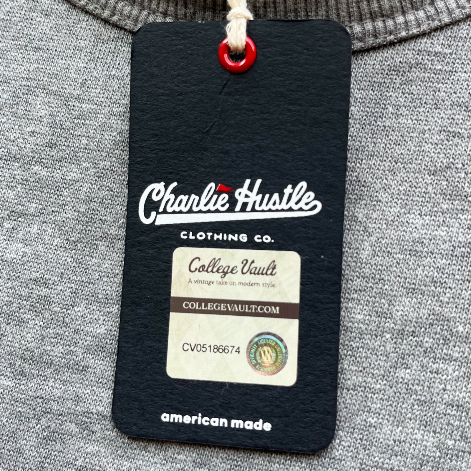 New Charlie Hustle Nebraska Huskers Script Grey Crewneck Sweatshirt Xs — image 8 of 8